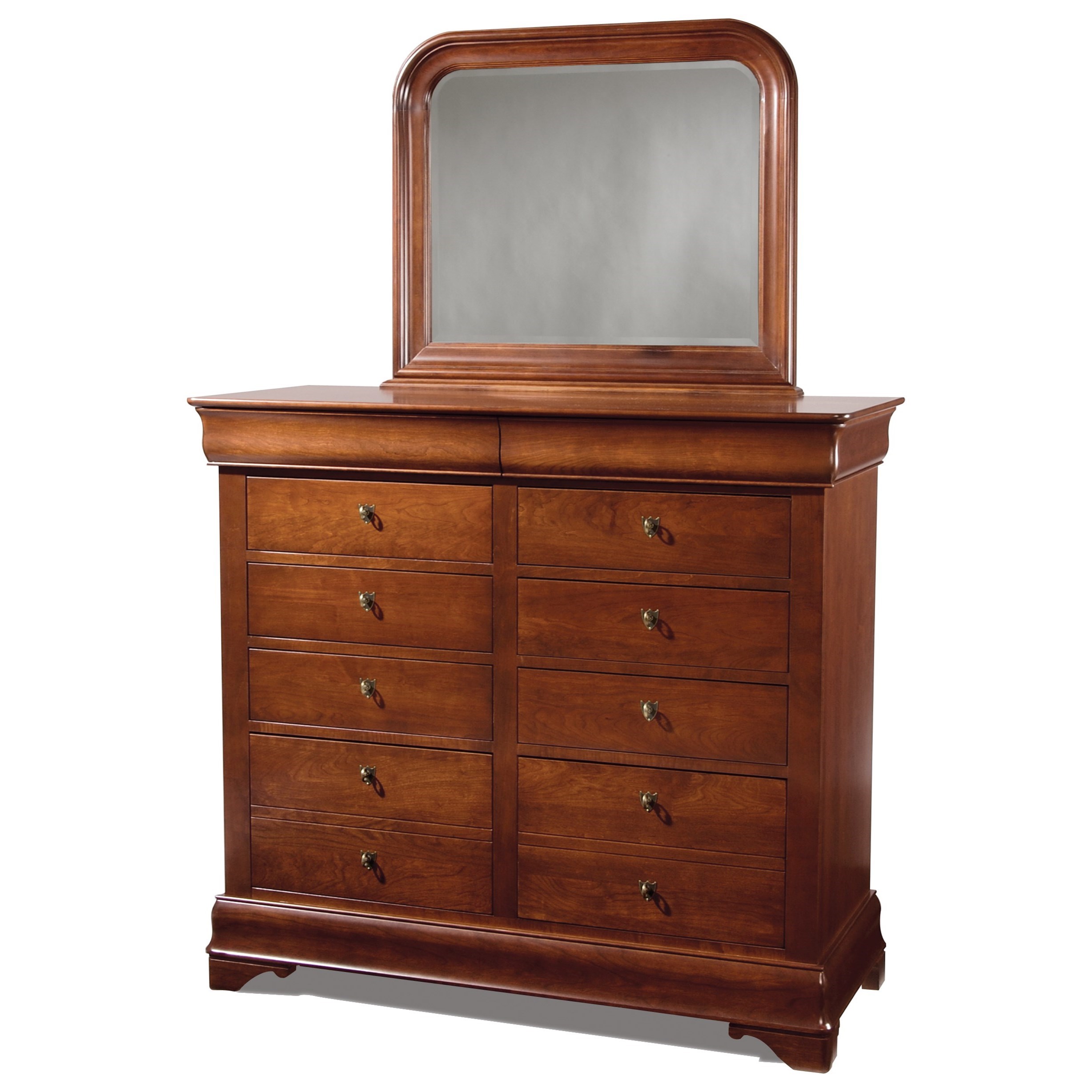 Durham Chateau Fontaine Traditional Solid Wood Dressing Chest Stoney